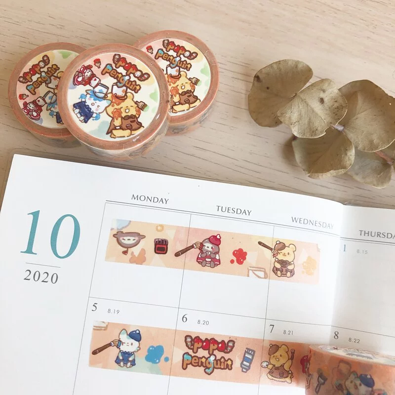 Popopenguin Painting Washi Masking Tape Roll