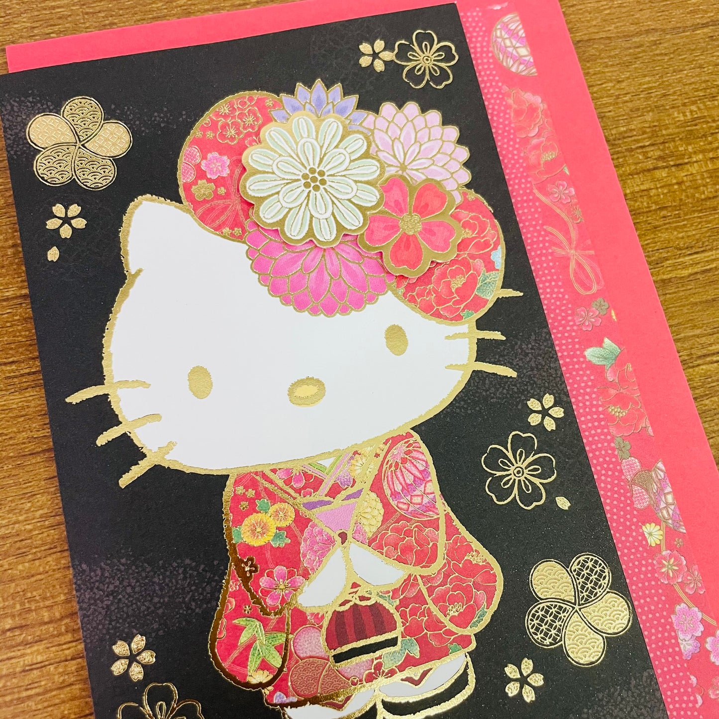 Hello Kitty Kimono Gold Foiled Card