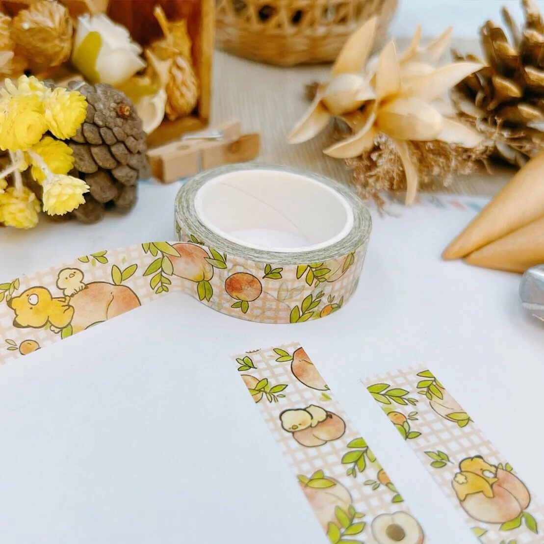Little Popcorn Pink Peach Washi Tape Roll
