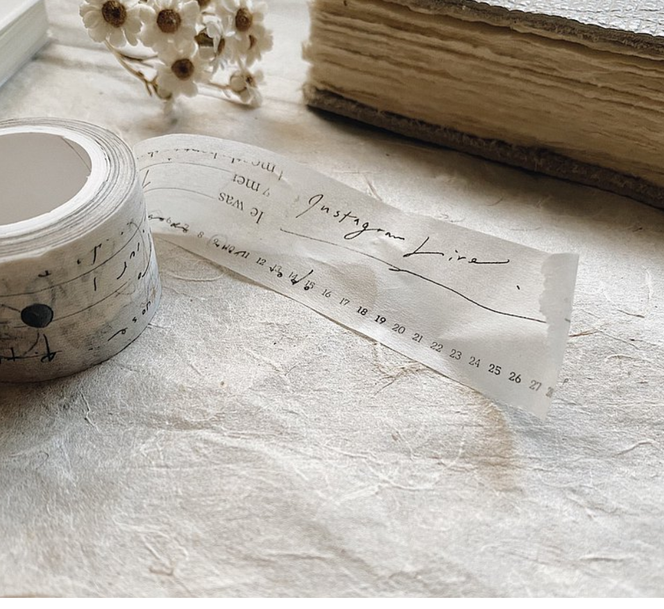 Mr.Eggplants Thinking of You II Washi Tape Roll and Samples