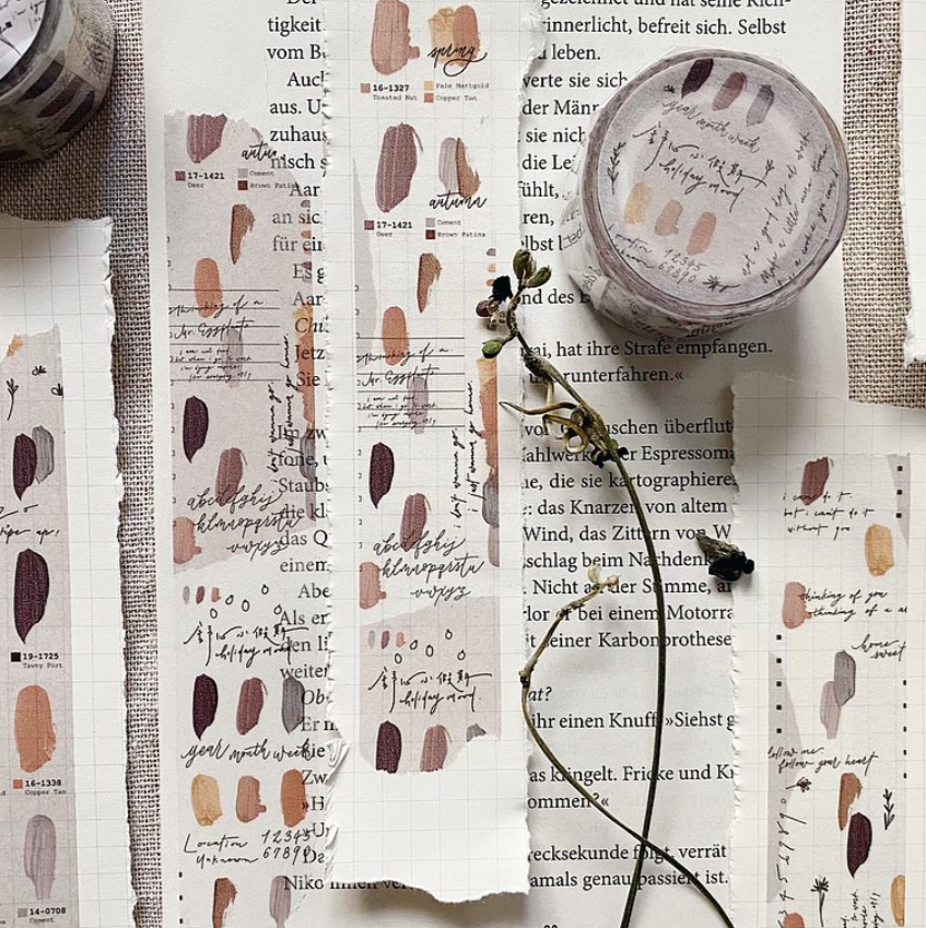 Mr.Eggplants Holiday Mood Washi Tape Roll and Samples