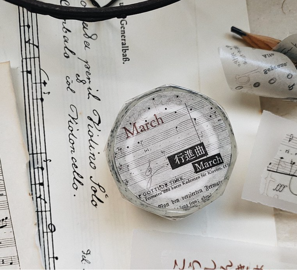 Mr.Eggplants March Washi Tape Roll and Samples