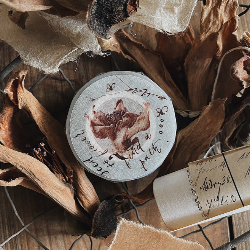 Mr.Eggplants Kapok Flowers PET Masking Tape Roll and Samples