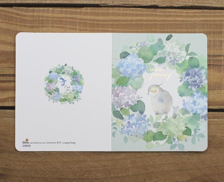 Liang Feng Watercolor Mini Card Season Greeting Version 2