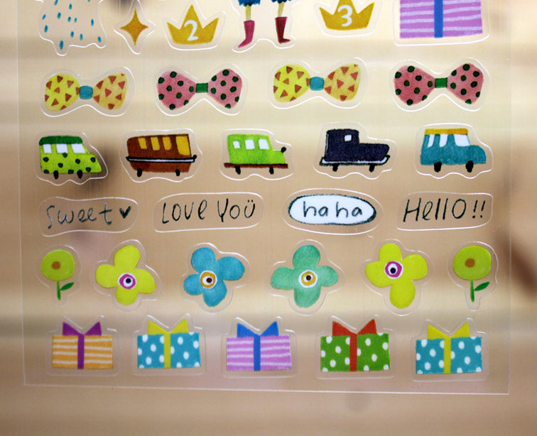 Jan Hsuan's Illustration YES! Transparent Sticker Sheet