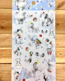 Liang Feng Watercolor Elephant Transparent Sticker Sheet
