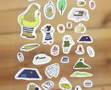 Xiu Xiu Bear Forest Camp Gold Foiled Sticker Sheet