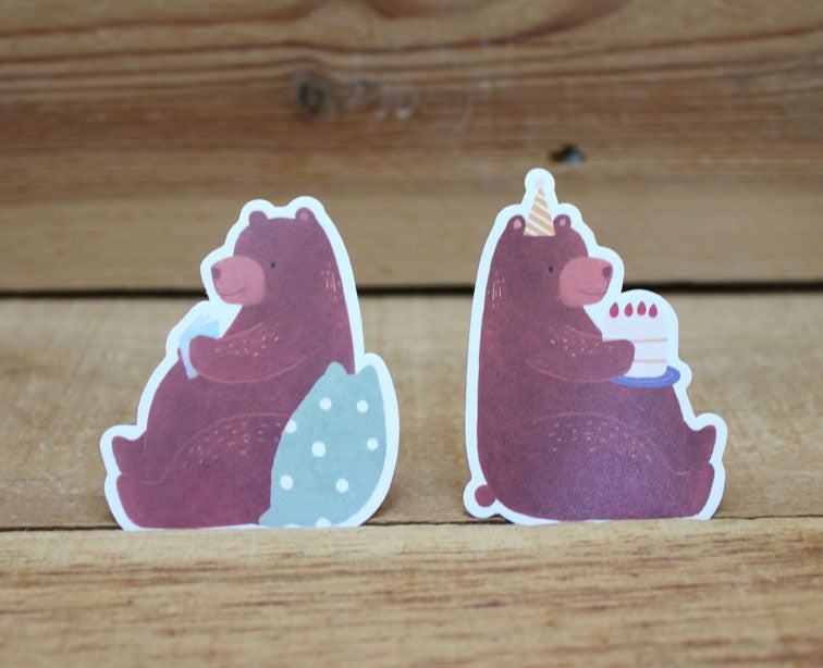 Cindy Chu Waterproof Sticker Flakes Bear
