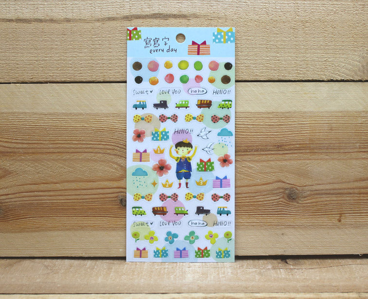 Jan Hsuan's Illustration YES! Transparent Sticker Sheet