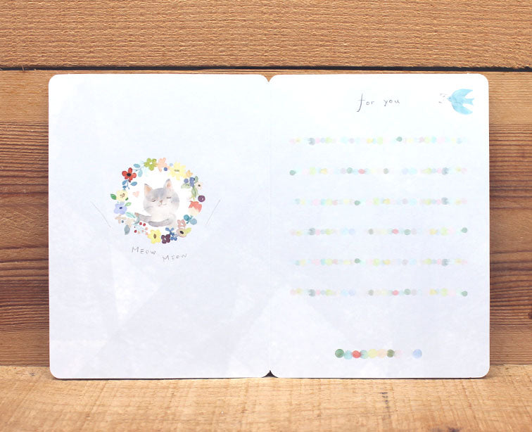 Liang Feng Watercolor Cat Warm Wishes Card