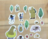 Xiu Xiu Bear Forest Camp Gold Foiled Sticker Sheet