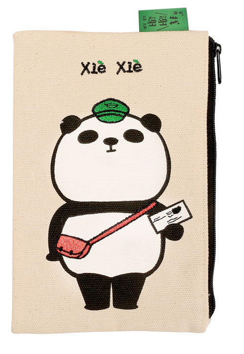Xie Xie Panda Zipper Mail Fabric Pouch Bag