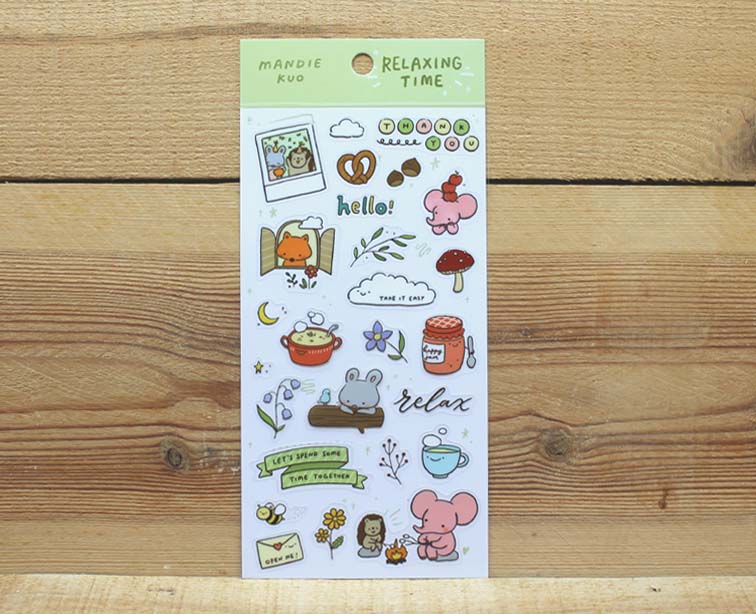 Mandie and Friends Transparent Sticker Sheet