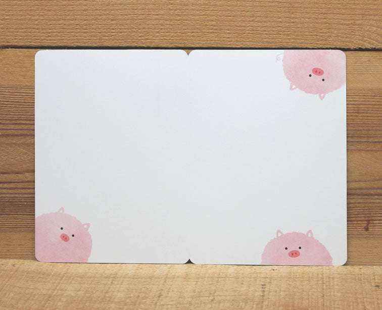 Cindy Chu Pig Miss You Pig Time Card