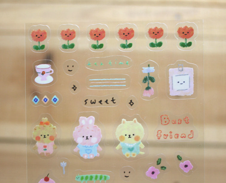 Tina's Illustration Tea Time Sticker Sheet