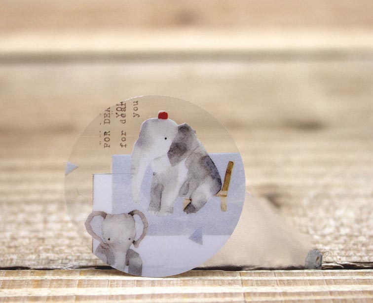 Liang Feng Watercolor Elephant Birthday Gold Foiled Card
