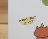 Mandie and Friends What Day Is It? Card