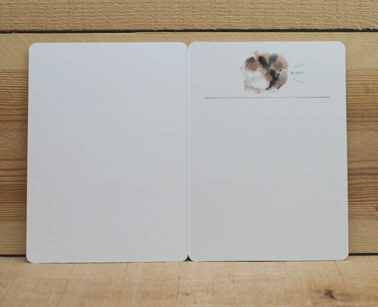 Liang Feng Watercolor Cat Gold Foiled Card