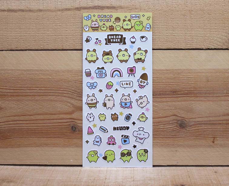 Bread Tree Sticker Sheet Gold Foiled