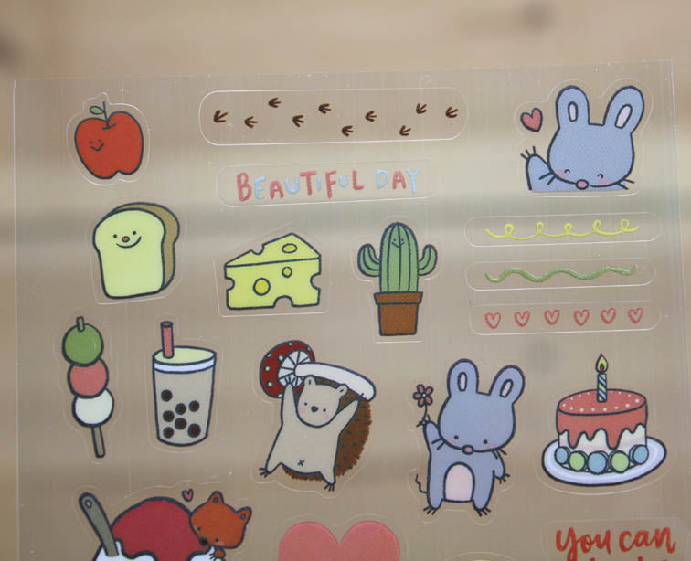 Mandie and Friends Transparent Sticker Sheet