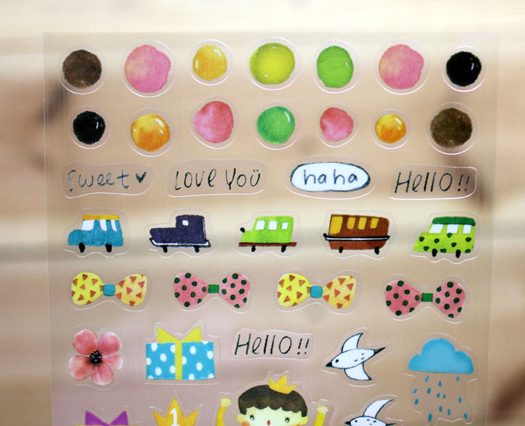Jan Hsuan's Illustration YES! Transparent Sticker Sheet
