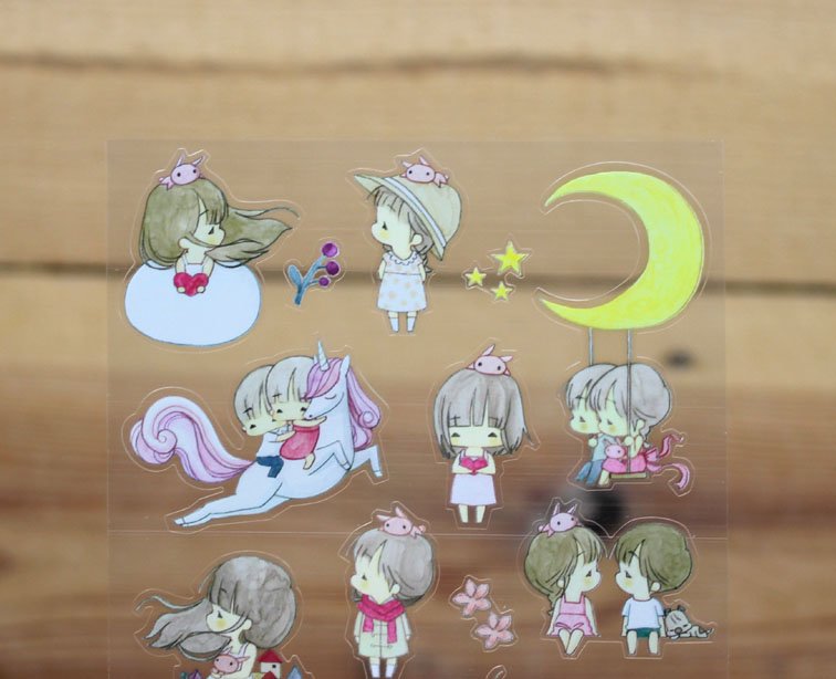 Amy and Tim Transparent Sticker Sheet Version 3