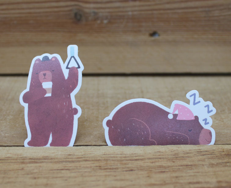 Cindy Chu Waterproof Sticker Flakes Bear