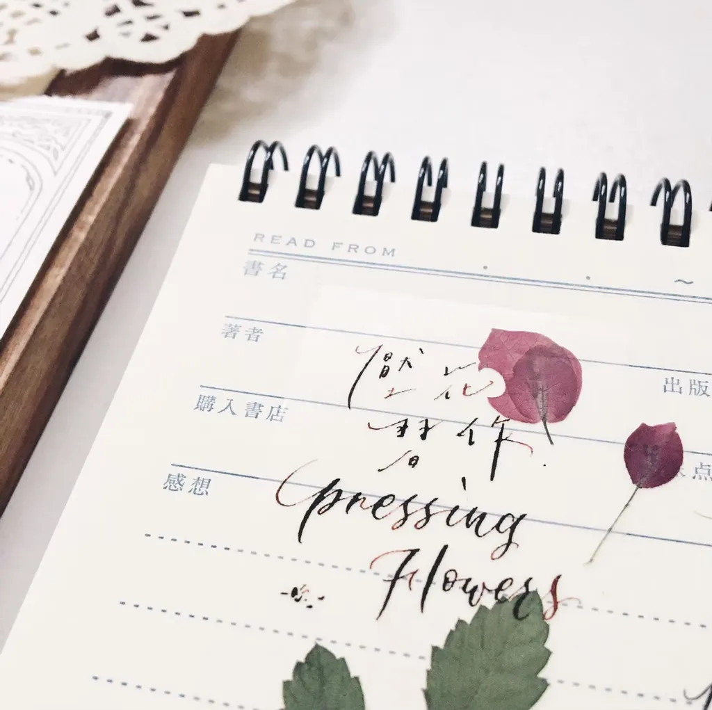 Mr.Eggplants Pressed Flowers PET Washi Tape Roll and Samples