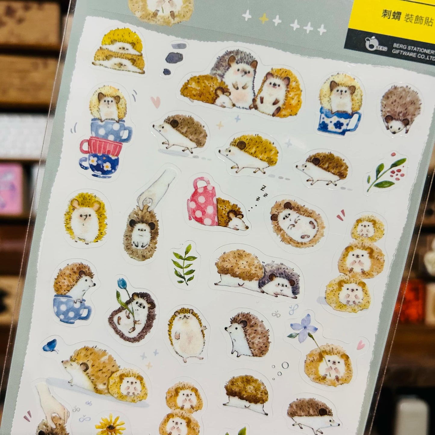 BERG x Pion Porcupine A Transparent Sticker Sheet