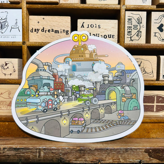 Bugcat Capoo Factory Die-cut Postcard