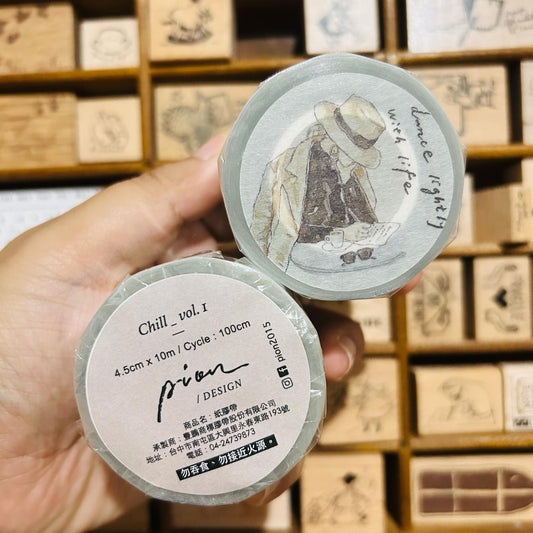 Pion Deco Chill Vol.1 PET Tape Full Roll and Samples