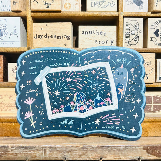 wohenlanduo Diary of a Witch Die Cut Postcard