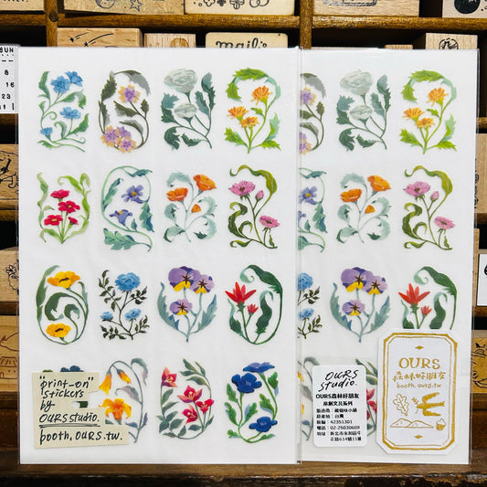 OURS Studio The Wayfarer's Journal Transfer Sticker Sheet Pack