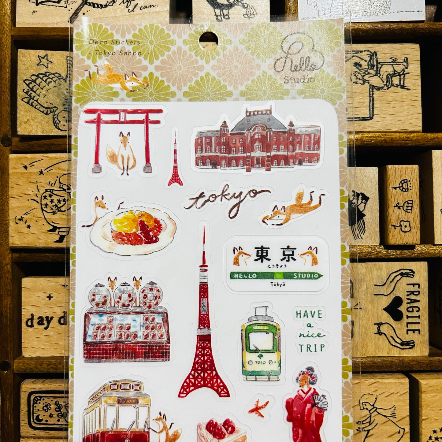 Hello Studio Tokyo Sanpo Sticker Sheet