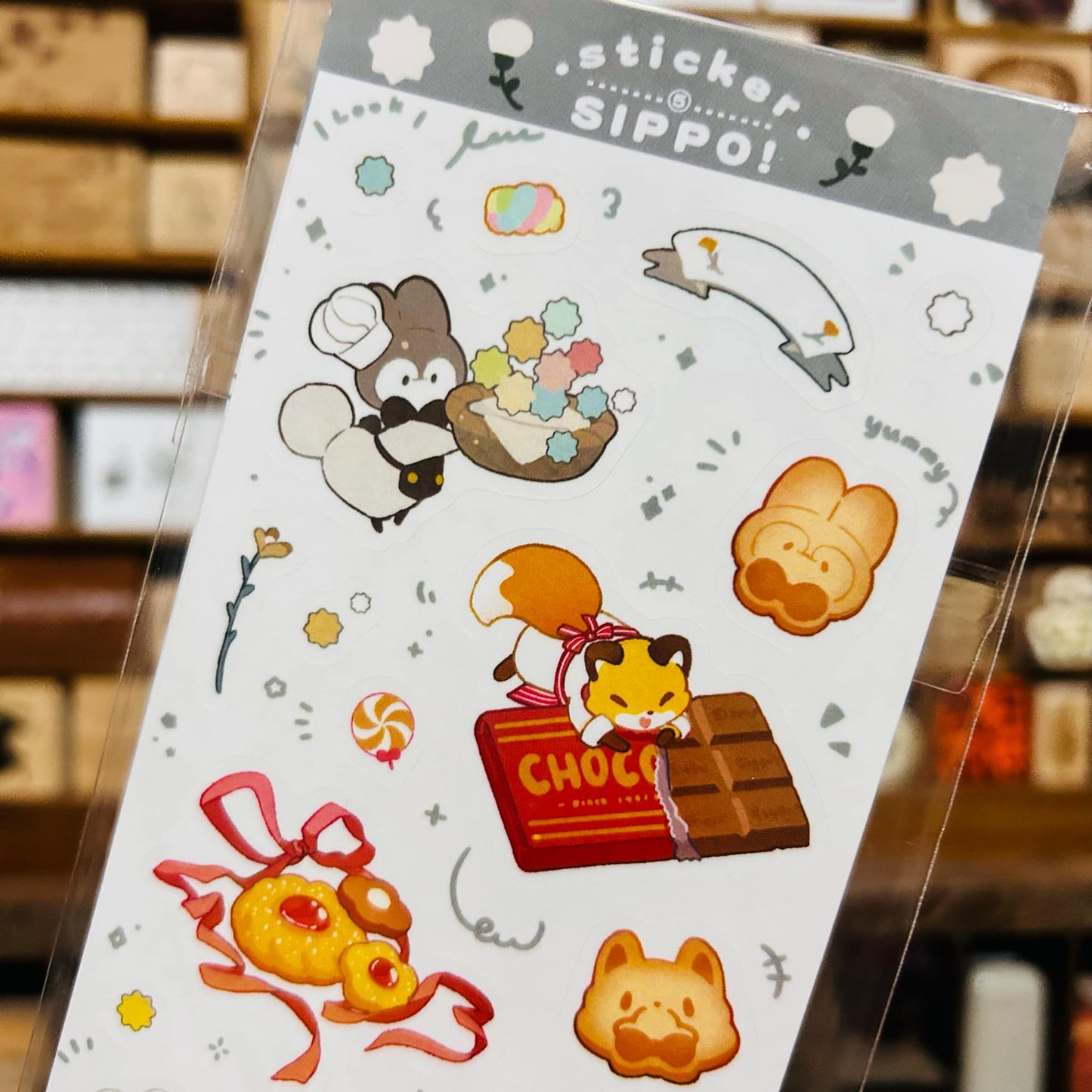 Kitsunebiyori x Bubukai Grey Sticker Sheet