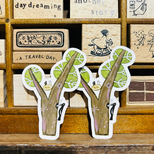 misshoegg Market-only Woodpecker Tree Sticker