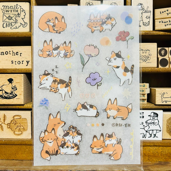 UBEE Fox Friends Transfer Sticker Sheets