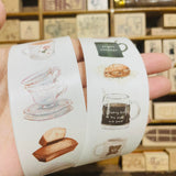 Yeoncharm Midnight Tea Party Washi Tape Roll and Sample