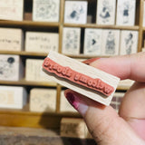Yeoncharm welcome aboard Rubber Wood Stamp