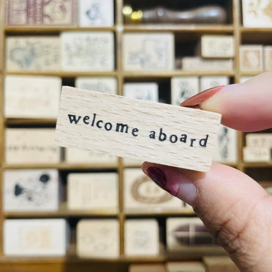 Yeoncharm welcome aboard Rubber Wood Stamp