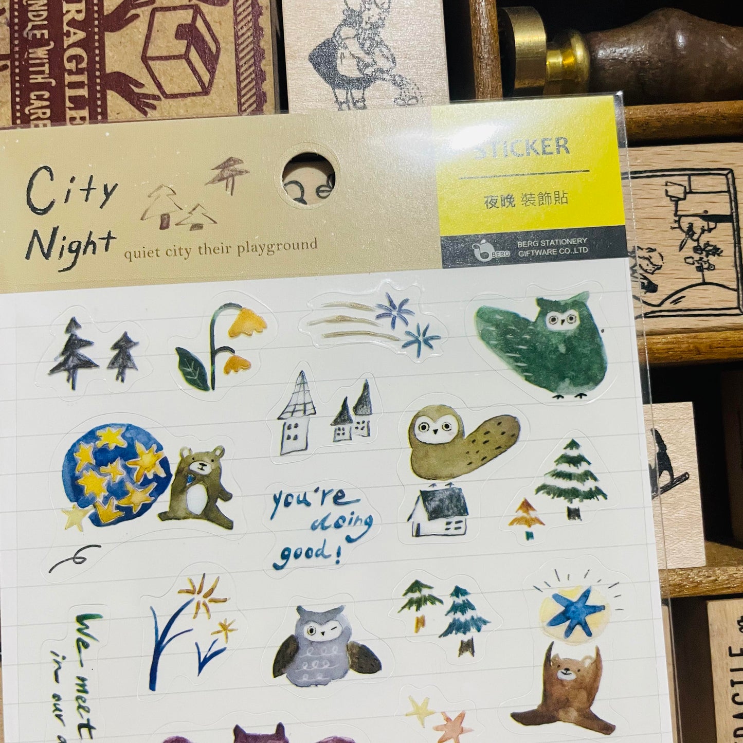 BERG City Owl Sticker Sheet