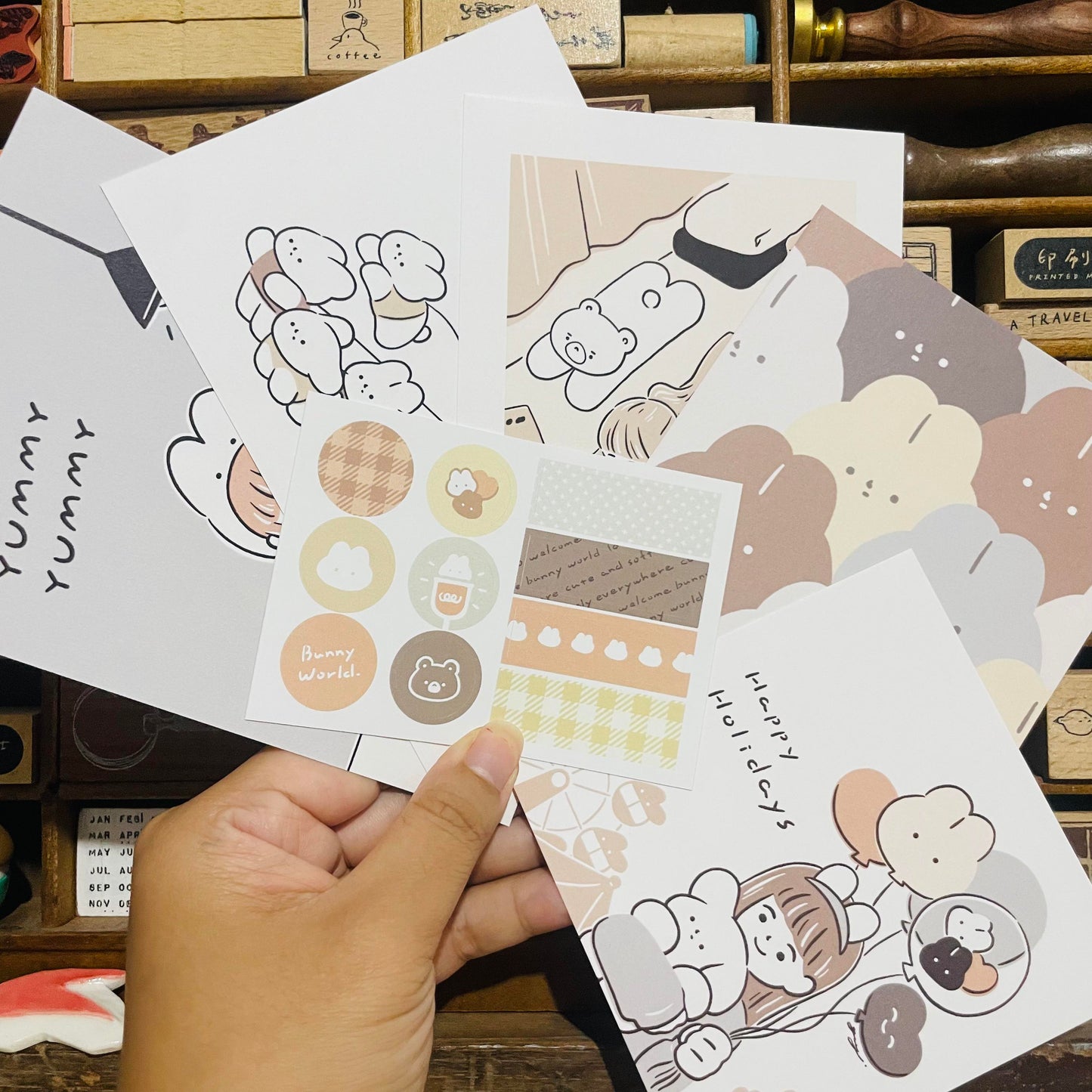YuYing Postcard Set with Stickers