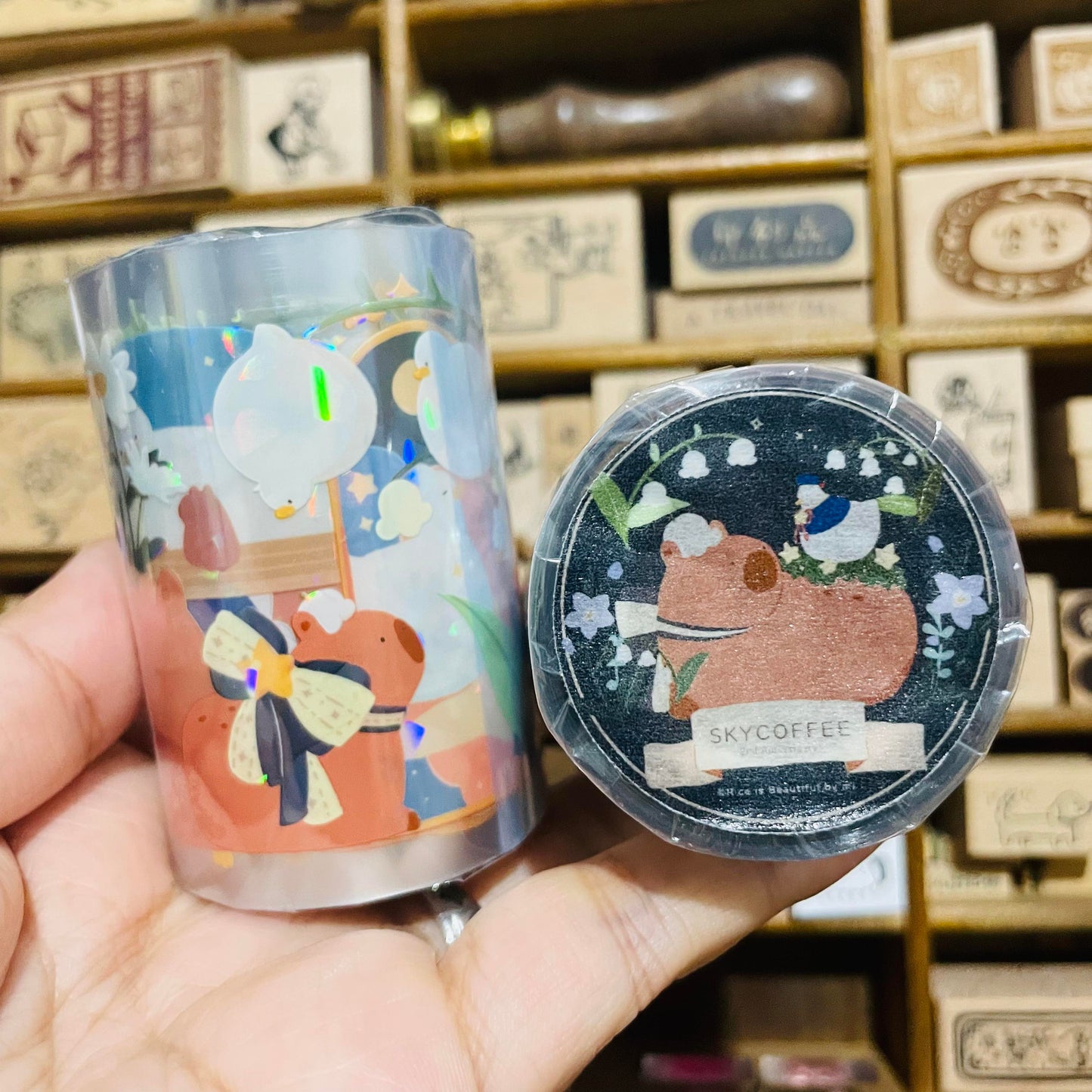 Sky Coffee Once Upon A Time PET Tape Roll and Samples