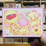 Kitsunebiyori Pink Cookie Box Postcard