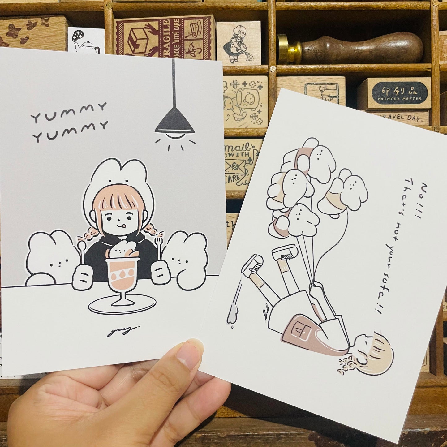 YuYing Postcard Set with Stickers