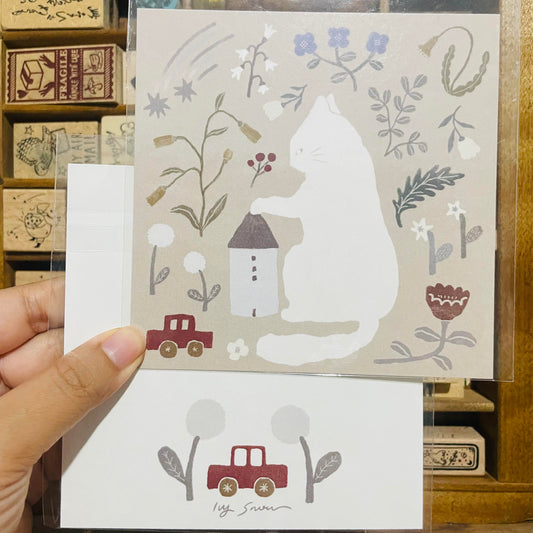 Ivy Snow Playground Postcard