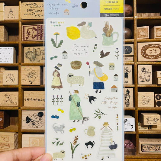 BERG x Pion Countryside Girls Sticker Sheet