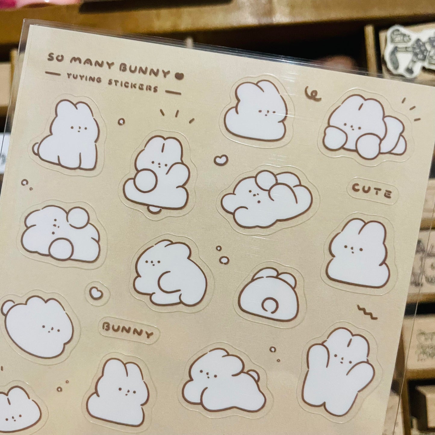 YuYing So Many Bunny Transparent Sticker Sheet