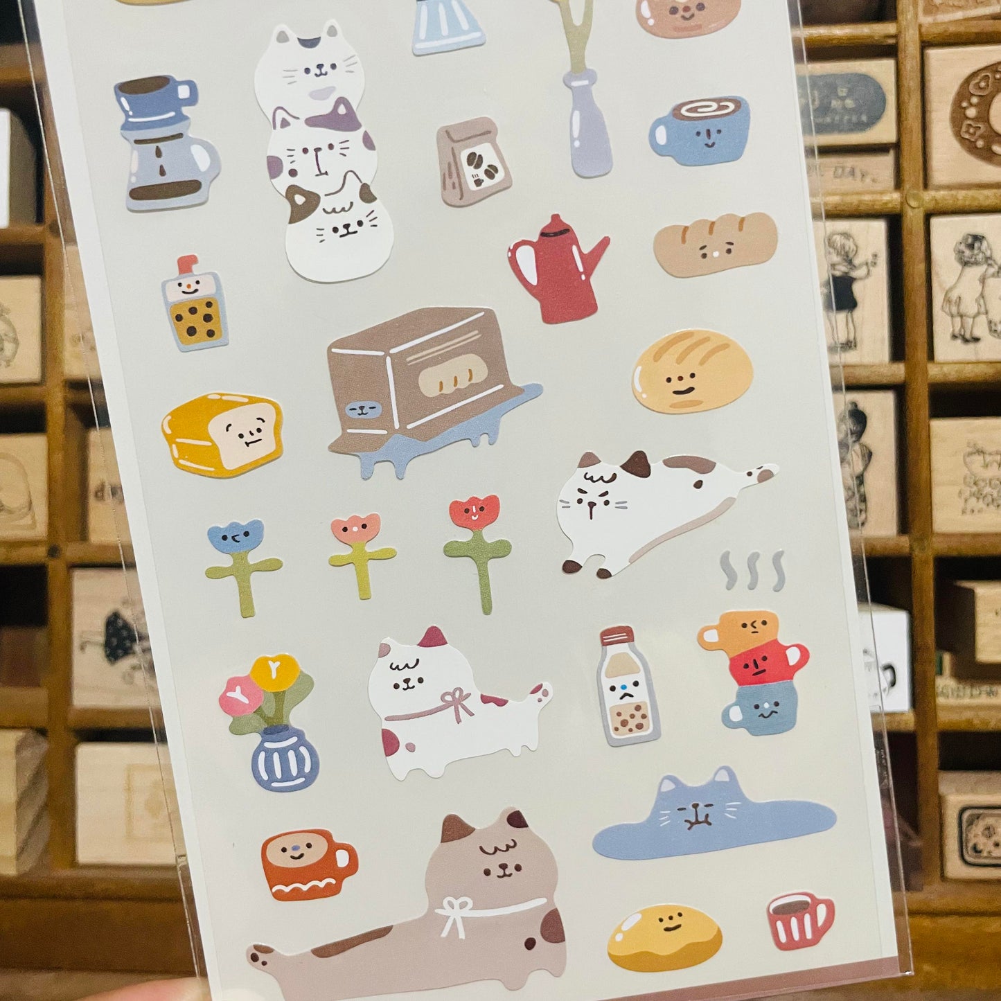 BERG Home Cozy Cats Sticker Sheet