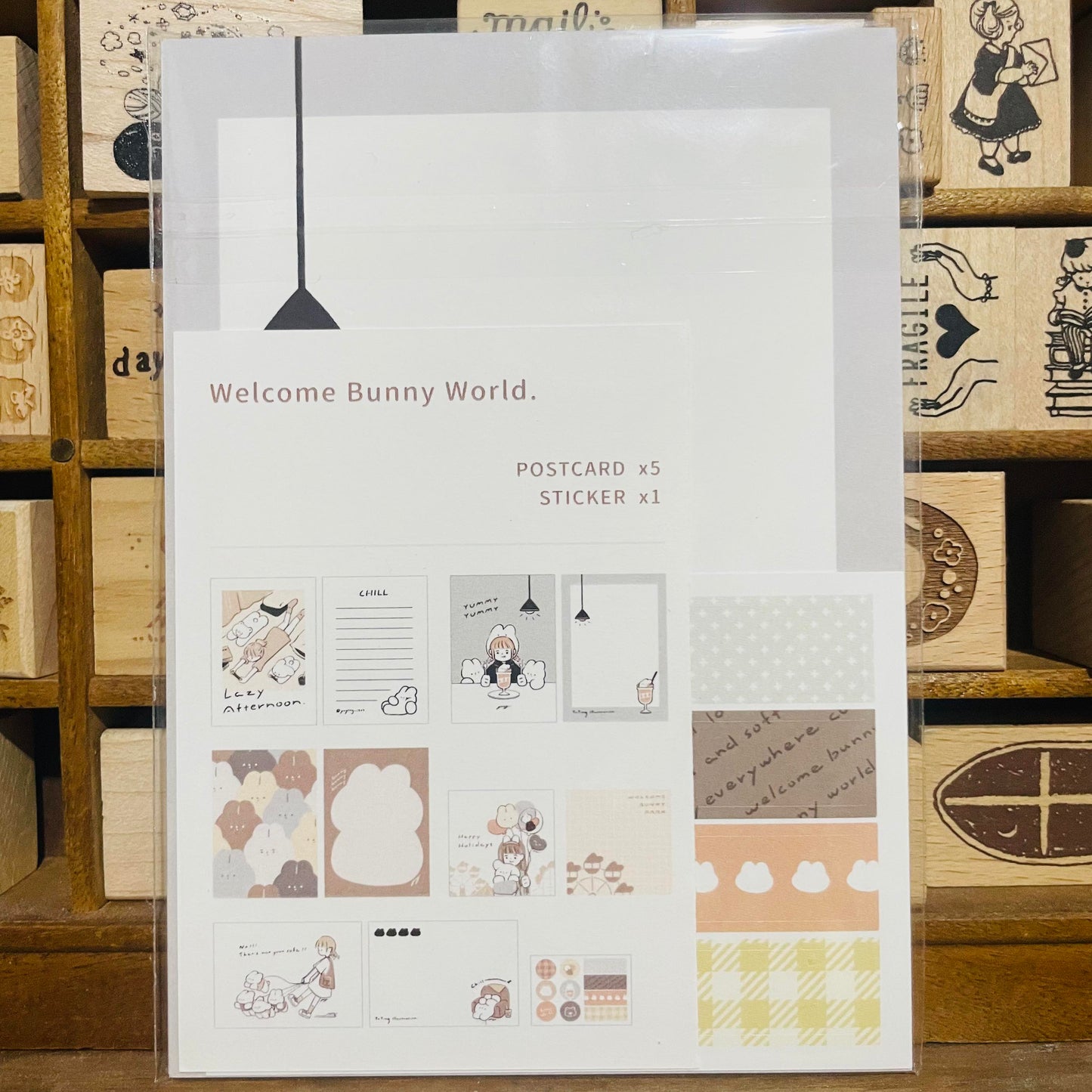 YuYing Postcard Set with Stickers